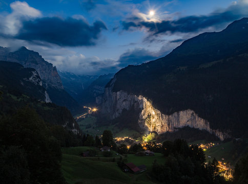 Lauterbrunnen Valley Moonrise