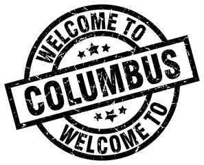 welcome to Columbus black stamp