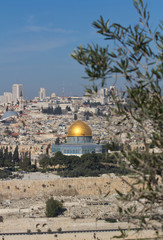 The Dome of the Rock on the temple mount in Jerusalem, Israel.