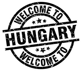 welcome to Hungary black stamp