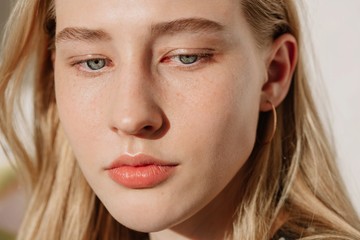 Beauty portrait of lovely blond girl