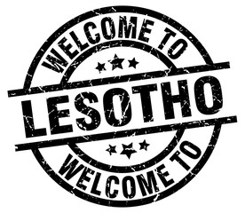 welcome to Lesotho black stamp