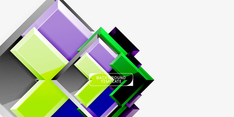 Glossy modern geometric background, abstract arrows composition