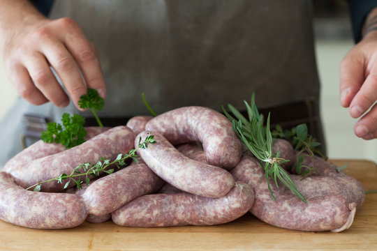 Homemade Sausages with Herbs