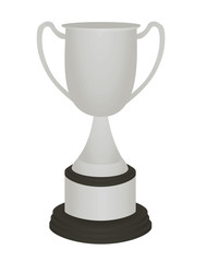 Silver trophy. vector illustration