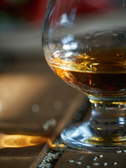 A glass of brandy.