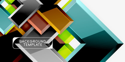 Glossy modern geometric background, abstract arrows composition