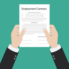 Employment contract paper document