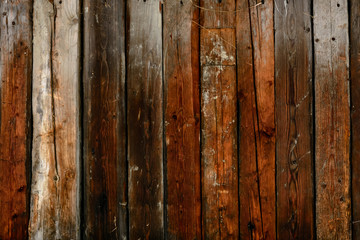 The old gray wall of the boards, the dark texture