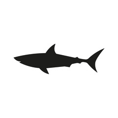 Obraz premium Shark icon. Isolated on white background. Vector illustration. 