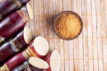 Sugarcane, and derivatives of brown sugar and panela from Colombia