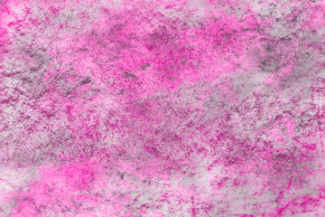 Pink watercolor and ink paper textures on white background. Chaotic stylish abstract organic design.