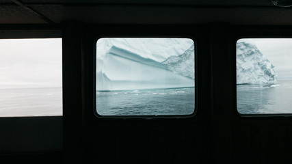 An Iceberg From Inside A Boath