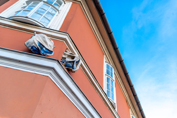 Close-up of the building in Budapest