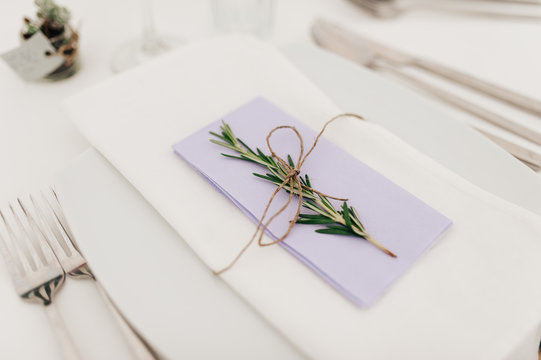 Elegant Wedding Table with Decoration