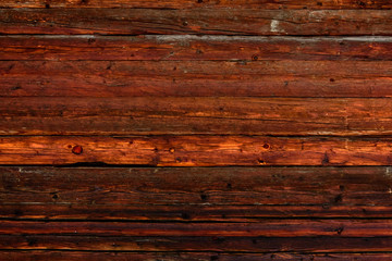 Fototapeta premium Horizontal boards of dark color, wall, texture.