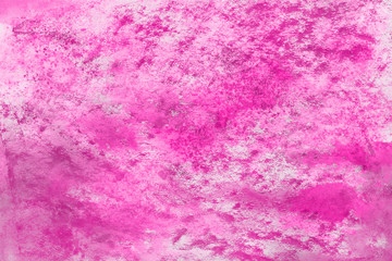 Pink watercolor and ink paper textures on white background. Chaotic stylish abstract organic design.