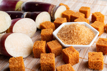 Sugarcane, and derivatives of brown sugar and panela from Colombia
