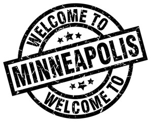 welcome to Minneapolis black stamp