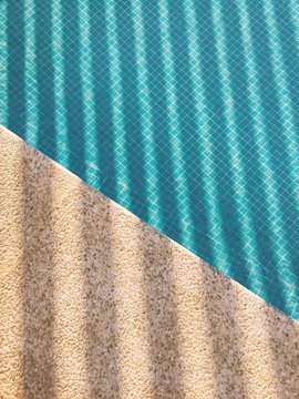 Vertical shadows over a pool