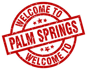welcome to Palm Springs red stamp