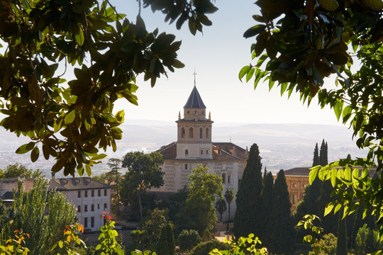 Scenic view over city of Granada
