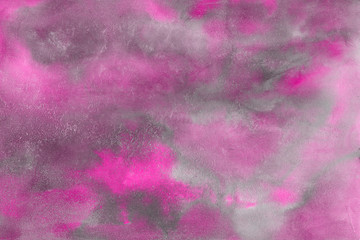 Fototapeta premium Pink watercolor and ink paper textures on white background. Chaotic stylish abstract organic design.