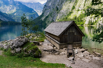 Lake Obersee in Bavaria at the summer