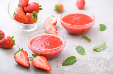 Delicious strawberry mousse.