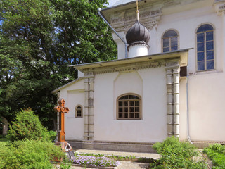 Modern Church of Alexander Nevsky on the farmstead of the Novodevichy monastery in the village of...