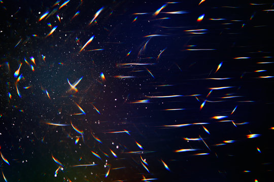 Holographic glitter on black