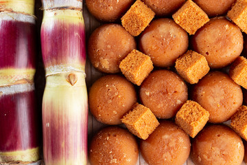 Sugarcane, and derivatives of brown sugar and panela from Colombia