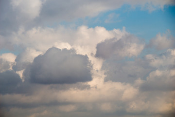 Dark and grey clouds found in the sky