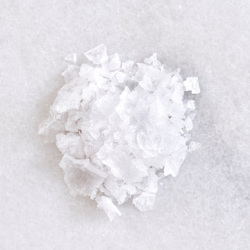Flake white sea salt