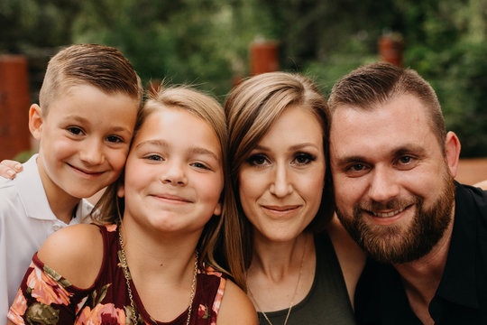 Closeup of Family's Faces