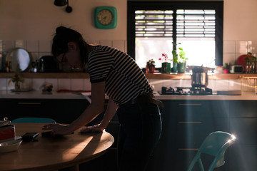 Cleaning Dinner Table