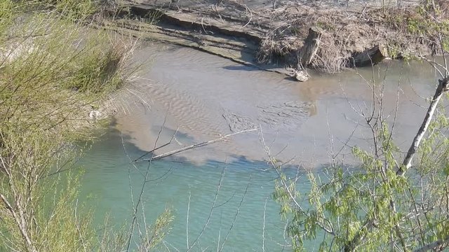 Benevento - Foce di fogna nel fiume Calore
