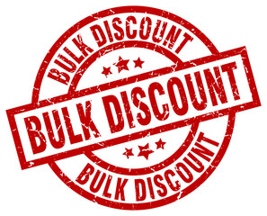 bulk discount round red grunge stamp