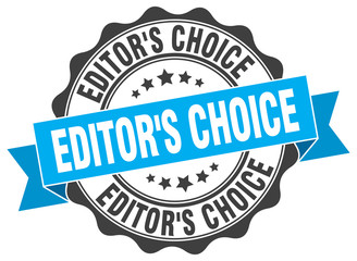 editor's choice stamp. sign. seal