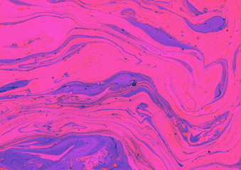 Contemporary painting. Abstraction. Unique hand painted image for creative design of posters, wallpapers. Modern piece of art. Mixed media artwork. Unusual artistic style. Pink and violet oil paints.
