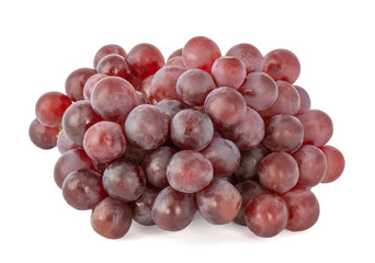 Branch of ripe juicy red grapes