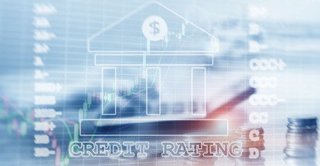 Credit Rating. Finance, capital banking and investment concept.