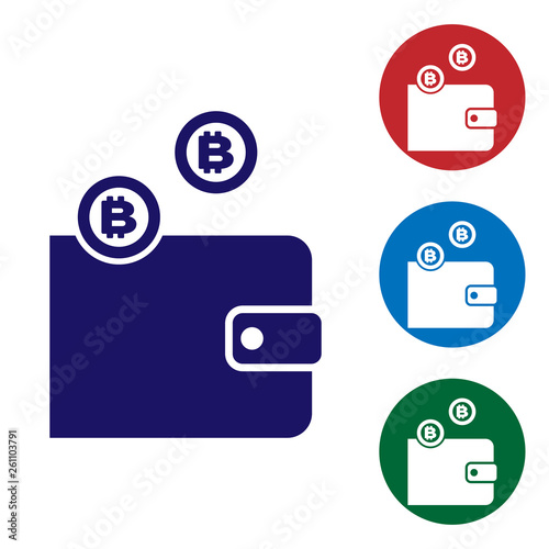 Money Transfer Icon Set Bitcoin Wallet Stock Vector Royalty