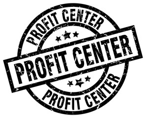profit center round grunge black stamp