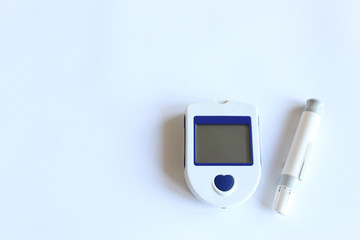 Measurement of glucose, diabetes. Medical concept.