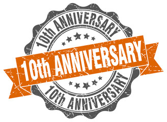 10th anniversary stamp. sign. seal