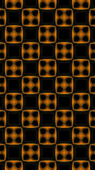 Ornate geometric pattern and abstract multicolored background