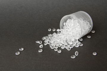 Transparent Polyethylene granules. HDPE.Plastic pellets. Plastic Raw material .