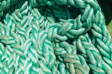 Port rope. Mooring rope. Rope for fastening ships and cargo