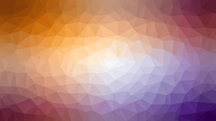 Colorful orange purple and white gradient mosaic backdrop with abstract triangle pattern in low polygonal style, vector template for business design